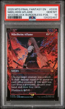 PSA 10 Nibelheim Aflame FOIL (Borderless) [FINAL FANTASY] Magic 0339 MTG - Image 1