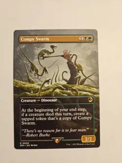 Compy Swarm Borderless Card From the Universes Beyond Jurassic World Collection - Image 1