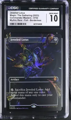 JEWELED LOTUS Commander Masters Borderless Foil Mythic CGC 10 MTG [Nostalgium] - Image 1