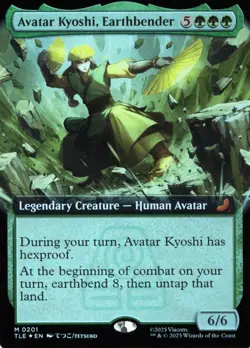 Avatar Kyoshi, Earthbender (Borderless) Avatar: TLA - Foil - NM - 201 - Image 1