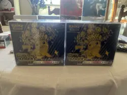 Pokemon Scarlet & Violet Surging Sparks Elite Trainer Box Lot of 2 Pikachu - Image 1