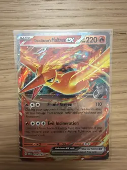 Pokemon Team Rocket's Moltres ex 031/182 Destined Rivals Holo Rare No Reserve - Image 1