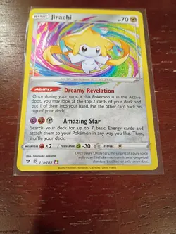 Pokemon TCG Jirachi 119/185 SWSH04: Vivid Voltage Amazing Rare Near Mint - Image 3