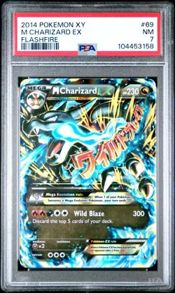 2014 Pokemon XY Flashfire Mega Charizard EX 69/106 PSA 7 - Image 1