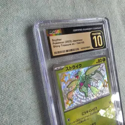 CGC 10 Pristine Scyther Holo 194/190 SR Shiny Treasure ex Japanese 2023 Pokemon - Image 2