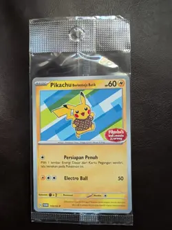 Pikachu Berkemeja Batik 190/SV-P - Sealed Indonesia Promo Pokemon TCG NM - Image 1