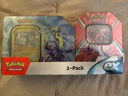 Pokemon TCG Paldea Legends Miraidon Koraidon ex Tin 2 Pack New Sealed - Image 1