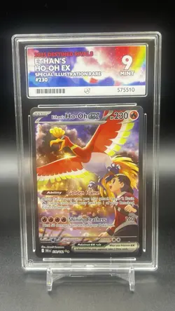 Pokemon TCG - Destined Rivals - Ethan’s Ho-Oh ex - SIR - Graded ACE 9 - 230/182 - Image 1