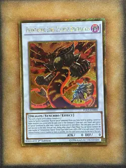 Yugioh Phantasmal Lord Ultimitl Bishbaalkin PGL3-EN006 Gold Secret 1st Ed LP - Image 1