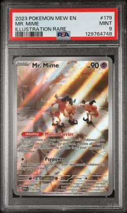 Mr. Mime ⭐ 179/165 Sv: Scarlet & Violet 151 Holo Pokemon PSA 9 JUST GRADED - Image 1