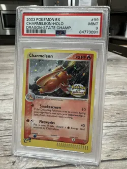 Pokemon PSA 9 MINT Charmeleon 99/97 State Championships Holofoil 2003 E Reader - Image 2