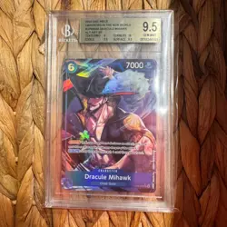 BGS 9.5 One Piece Dracule Mihawk Alt Art SR ENG OP09-048 - Image 1