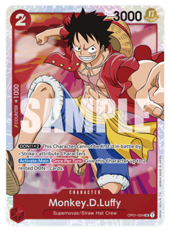 Monkey.D.Luffy (Reprint) OP01-024 SR PRB Foil - Image 1