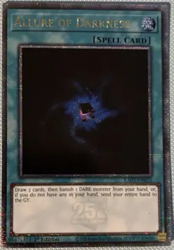 YuGiOh! Allure of Darkness RA03-EN055 Quarter Century Secret Rare 1st Edition - Image 1