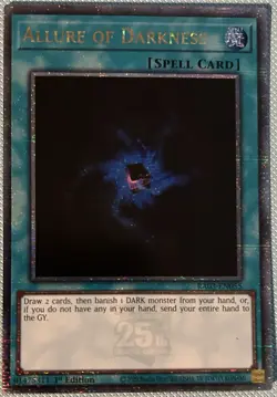 YuGiOh! Allure of Darkness RA03-EN055 Quarter Century Secret Rare 1st Edition - Image 1