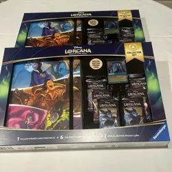 Disney Lorcana 2× Collector Sets - Villains Bundle - 12 Booster Packs - Image 1