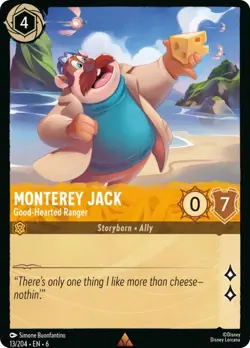 Monterey Jack - Good-Hearted Ranger - Azurite Sea #13 - Rescue Ranger Lorcana NM - Image 1