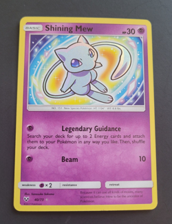 Pokemon Shining Mew 40/73 Shining Legends Holo Rare Card Near Mint Condition - Image 1