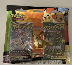 Pokemon TCG: Back to School Eraser Blister Eevee & 2 Booster Packs - Read Desc - Image 1