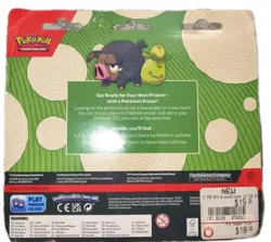 Pokemon 2023 Back To School Eraser Blister - LECHONK With 2 Sealed Booster Packs 820650852497 - Image 3