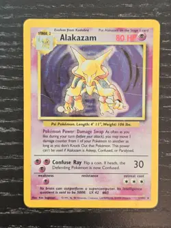 Alakazam 1/102 Rare Holo Pokemon Card Base Set Pokemon TCG - Image 1