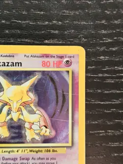 Alakazam 1/102 Rare Holo Pokemon Card Base Set Pokemon TCG - Image 3