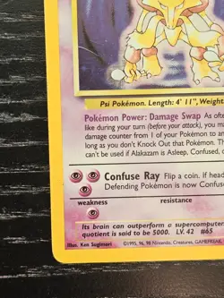 Alakazam 1/102 Rare Holo Pokemon Card Base Set Pokemon TCG - Image 5