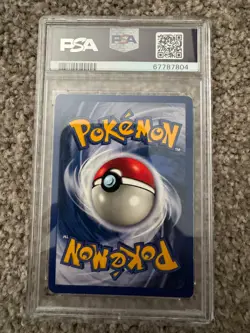 1999 POKEMON TCG GAME BASE SET ALAKAZAM HOLO - #1 PSA 7 NEAR MINT - Image 2