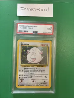 1999 Pokemon Game #3 Chansey Holo PSA 9 MINT Graded - Image 1