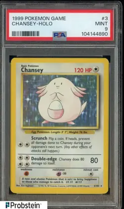 1999 Pokemon Game #3 Chansey - Holo PSA 9 MINT - Image 1