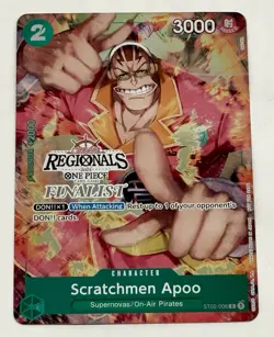 One Piece Scratchmen Apoo Offline Regional FINALIST ST02-008 Foil Card English - Image 1