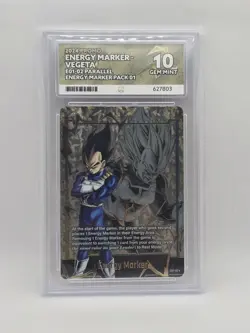 Vegeta E01-02 Gold Energy Marker Ace 10 Dragon Ball Super Fusion World Card Game - Image 1