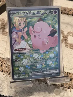 Pokemon Lillie's Clefairy EX Holo Basic Card 184/159 JTG English Psychic - Image 3