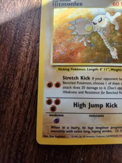 Pokemon TCG Hitmonlee 7/62 Fossil Unlimited Holo Rare WOTC Vintage 1999 - Image 5