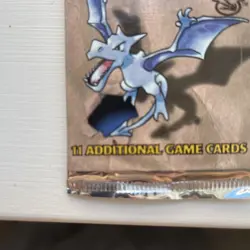 1999 Fossil Pokemon Booster Pack Aerodactyl Art WOTC Sealed - Image 4