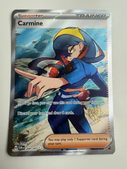 Carmine 204/167 Twilight Masquerade Full Art Ultra Rare Holo Pokemon Card NM - Image 1