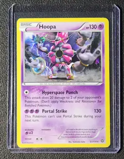 cracked ice holo Hoopa 51/114 Pokemon card XY Steam Siege rare NM - Image 1