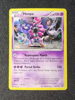 cracked ice holo Hoopa 51/114 Pokemon card XY Steam Siege rare NM - Image 2