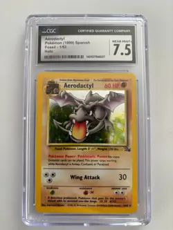 Aerodactyl 1/62 Fossil Holo Unlimited CGC 7.5 Pokemon - Image 1