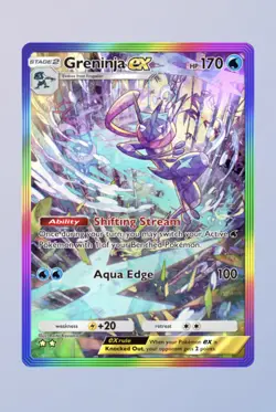 Rainbow Rare Greninja ex Mega Rising Pokemon TCG Pocket 2 Star ⭐⭐ (English) - Image 1