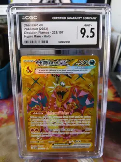 Charizard EX 228/197 Obsidian Flames Hype Rare Pokemon CGC 9.5 Mint + 2023 - Image 1