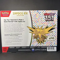 Pokemon TCG Scarlet & Violet 151 Zapdos EX Collection Box Sealed NEW - Image 2