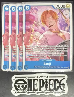 4x One Piece OP11-051 SR Sanji - English - Regular - Play Set - LD01 - NM/M - Image 1