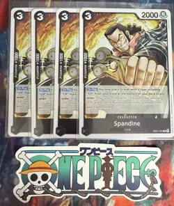4x One Piece EB01-043 R Spandine - ENG - Foil - Playset - TCG - NM/M - Image 1