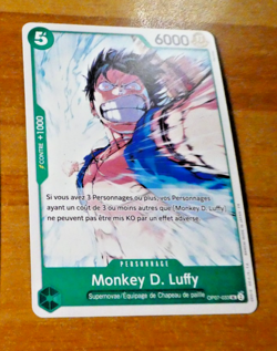 ONE PIECE CARD GAME CARTE FRANCAISE ST24 Monkey D.Luffy OP07-033 FR MINT - Image 1