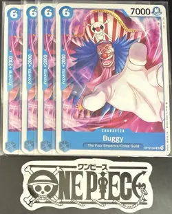 4 x One Piece OP12-049 UC Buggy - ENG - Regular - Playset - NM/M - Image 1