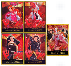 One Piece Card Heroines Edition Gold Don Card Complete set of 5 Japanese NM - Image 1