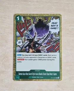 Demon Aura Nine Sword Style Dead Man's Game Card OP12-037 R - English One Piece - Image 1