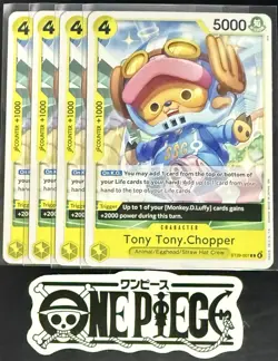 4x One Piece ST29-007 C Tony Tony.Chopper - ENG - Regular - Playset - TCG - NM/M - Image 1
