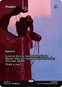 MTG Ponder 0013 Regular (Borderless) M Marvel Universe Eternal-Legal NM MAR - Image 1